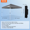 Pop Up Canopy 10x10ft 250D PU Silver Waterproof Gazebo + Bag