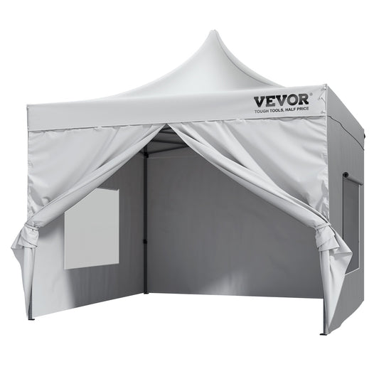 Pop Up Canopy Tent 10x10 White Gazebo Sidewalls Bag
