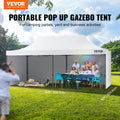 10x20FT Pop Up Canopy Tent Gazebo White Sidewalls Bag
