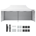 10x20FT Pop Up Canopy Tent Gazebo White Sidewalls Bag