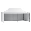 10x20FT Pop Up Canopy Tent Gazebo White Sidewalls Bag