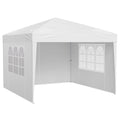 Pop Up Canopy 2.95x2.95m Gazebo 3 Sidewalls Ventilated Windows