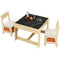Kids Wooden Table Chair Set Activity Storage 4 Boxes