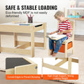 Kids Wooden Table Chair Set Activity Storage 4 Boxes
