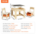 Kids Wooden Table Chair Set Activity Storage 4 Boxes