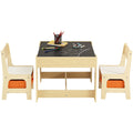 Kids Wooden Table Chair Set Activity Storage 4 Boxes