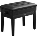 Piano Bench Padded Keyboard Stool Adjustable 19.3-22.8