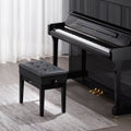 Piano Bench Padded Keyboard Stool Adjustable 19.3-22.8
