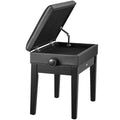 Piano Bench Padded Keyboard Stool Adjustable 19.3-22.8