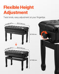 Piano Bench Duet Adjustable 20.3-23.4
