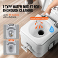 Portable Toilet 3.2 Gal Tank Push Button Flush RV Camping Commode