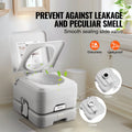 Portable Toilet 3.2 Gal Tank Push Button Flush RV Camping Commode