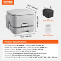 Portable Toilet 3.2 Gal Tank Push Button Flush RV Camping Commode