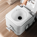 Portable Toilet 3.2 Gal Tank Push Button Flush RV Camping Commode