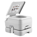 Portable Toilet 3.2 Gal Tank Push Button Flush RV Camping Commode
