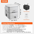 Portable Toilet Camping 5.3gal Waste Tank Pressurized Flush Commode