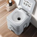 Portable Toilet Camping 5.3gal Waste Tank Pressurized Flush Commode