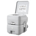 Portable Toilet Camping 5.3gal Waste Tank Pressurized Flush Commode