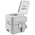 Portable Toilet Camping 5.3gal Waste Tank Pressurized Flush Commode