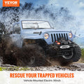 VEVOR Electric Winch 4536kg 8.9mm x 25.9m IP67 ATV Wireless Remote