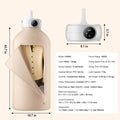 Portable Clothes Dryer, Clothes Dryer with Dryer Bag, PTC Heating & LED Display, Foldable Mini Dryer with 5-H Timer for Apartments, Dorms, RVs, or Hotels, 600W, Beige