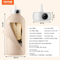 Portable Clothes Dryer 600W Foldable Mini LED Timer Beige