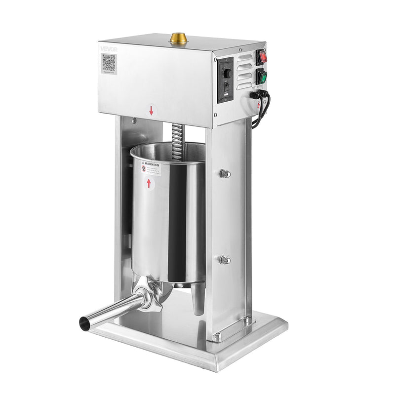 Electric Sausage Stuffer 10L Vertical Meat Filler 4 Tubes Stainless Steel