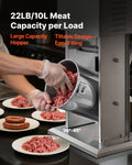Electric Sausage Stuffer 10L Vertical Meat Filler 4 Tubes Stainless Steel