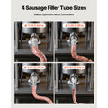 Electric Sausage Stuffer, 33 LBS / 15 L Vertical Meat Stuffer, Stepless Speed Control and Foot Pedal, Stainless Steel Heavy Duty Sausage Filler with 4 Stuffing Tubes, for Commercial & Home Use