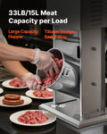 Electric Sausage Stuffer 15L Vertical Meat Stuffer 4 Tubes Stainless Ste