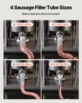 Electric Sausage Stuffer 15L Vertical Meat Stuffer 4 Tubes Stainless Ste