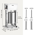 Electric Sausage Stuffer 10L Variable Speed Stainless Steel