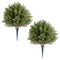Artificial Topiary Cypress Trees 406mm 2 Set Faux Plants Outdoor Indoor