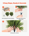Artificial Topiary Cypress Trees 406mm 2 Set Faux Plants Outdoor Indoor