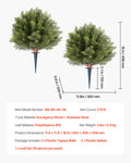 Artificial Topiary Cypress Trees 406mm 2 Set Faux Plants Outdoor Indoor