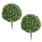 Artificial Boxwood Topiary Trees 559mm 2 Set Faux Plants Outdoor Indoor