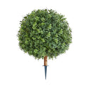 Artificial Boxwood Topiary Trees 559mm 2 Set Faux Plants Outdoor Indoor