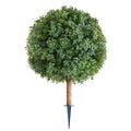 Artificial Topiary Boxwood Tree 686mm 2 Set Fake Plant Potted Outdoor