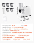 Electric Cheese Grater Salad Maker 200W 5 Attachments Vegetable Slicer