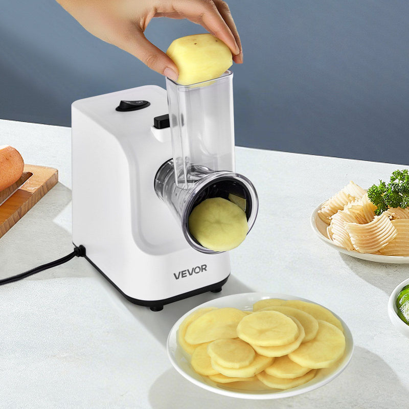 Electric Cheese Grater Salad Maker 200W 5 Attachments Vegetable Slicer