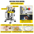 Commercial Food Mixer 30Qt, Food Mixer Commercial with Timing Function, 1100W Stainless Steel Bowl Heavy Duty Electric Commercial Mixer with 3 Speeds Adjustable 108/199/382 RPM, Dough Hook Whisk