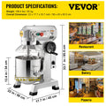 Commercial Food Mixer 30Qt 1100W 3 Speed Stainless Steel