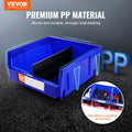 Plastic Storage Bin 276x279x128mm Hanging Stackable 6-Pack Blue/Red
