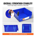 Plastic Storage Bin 276x279x128mm Hanging Stackable 6-Pack Blue/Red
