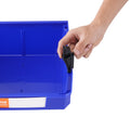 Plastic Storage Bin 276x279x128mm Hanging Stackable 6-Pack Blue/Red