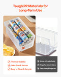 Plastic Stackable Storage Bins 6 Pack 37.7x21.5x18cm Transparent
