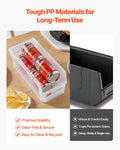 Plastic Stackable Storage Bins 27.6x14x13cm 8 Pack Clear Containers