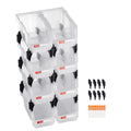 Plastic Stackable Storage Bins 27.6x14x13cm 8 Pack Clear Containers