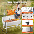 35 Inch Rotisserie Grill Charcoal Spit 90kg Capacity Electric Motor