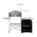 Camping Kitchen Table Folding Aluminium Outdoor Cook Station Windscreen
